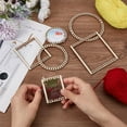 thumbnail image 3 of 6Pcs Weaving Loom Kit Wooden Mini DIY Weaving Loom Rectangle and Round Weaving Looms for Hanging Decor Woven Tapestry Knitted Crafts Making, 3 of 5