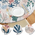 thumbnail image 4 of Pioneer Flower Floral Print Pattern Round Fitted Tablecloth with Elastic Edge,Dining Table Cover Waterproof,Outdoor Round Tablecloth for Camping,Dining,Indoor and Outdoor, 4 of 7