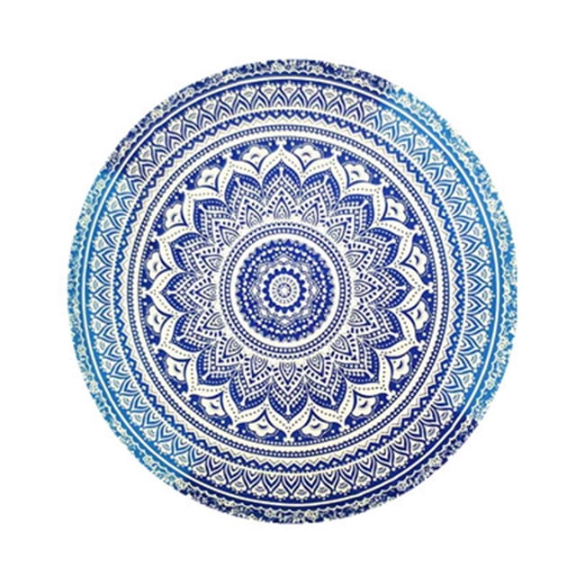 maskred Round Beach Throw Tapestry Printing Picnic Mat Beach Blanket Tapestry No.7