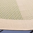 thumbnail image 3 of Safavieh Courtyard Eileen Geometric Indoor/Outdoor Area Rug, Natural/Olive, 5'3" x 5'3" Round, 3 of 7