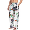 thumbnail image 2 of Daiia Dinosaur on Excavator2 Men's Sleep Pant with Pockets and Drawstring,Pajama Pants-XX-Large, 2 of 9