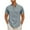 Gray, variant on YFNNUP Short Sleeve Henley Shirts for Men Cotton Linen Button Up T Shirt Solid Color Stand-up Collar Dressy Work Tee Tops Camisa De Hombre