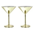 thumbnail image 1 of Inoxidable Acero Martini Cóctel Copas, 2uds 180ml/6 OZ Irrompibles Martini Copas, Rojo Vino Vidrio Metal Rotura Prueba para Boda, Fiestas, Regalo, Oro, 1 of 6