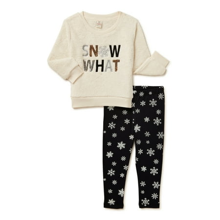 

Sweet Butterfly Toddler Girls Faux Fur Top and Pants 2-Piece Outfit Set Sizes 2T-4T