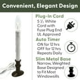 thumbnail image 2 of 612 Vermont Electric LED Window Candle with Timer, Metal Slimline Base, VT-9133-BW-R4 (Pack of 4, Polished Brass), 2 of 4
