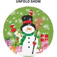 thumbnail image 3 of Christmas Snowman Pattern Tablecloth Round Table Cover Washable Polyester Table Cloth for Kitchen Party Picnic Dining Decor 60 Inch, 3 of 6