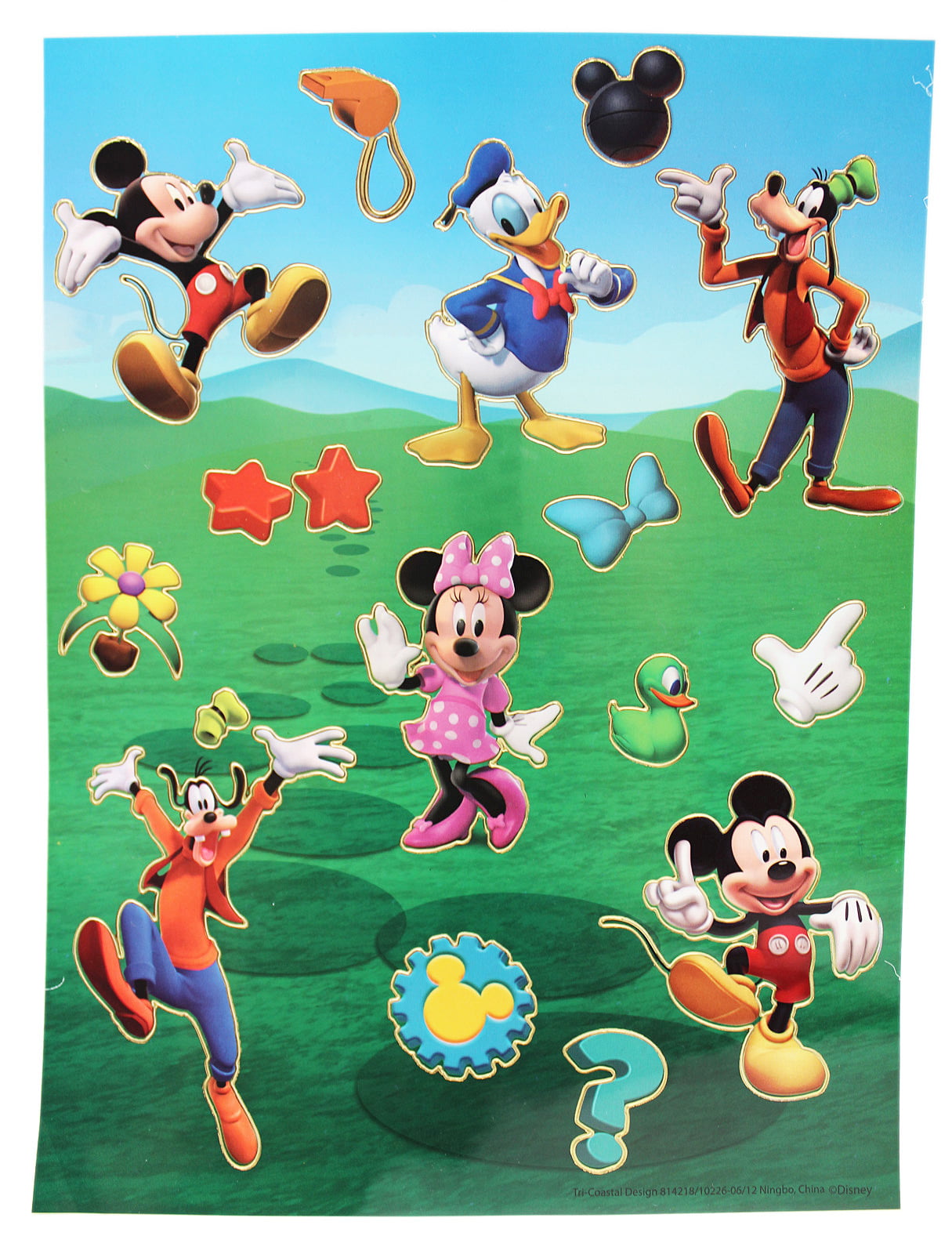 4 illustrated sheets with Paint Pot Disney Mickey Mouse Clubhouse Painting Kit 