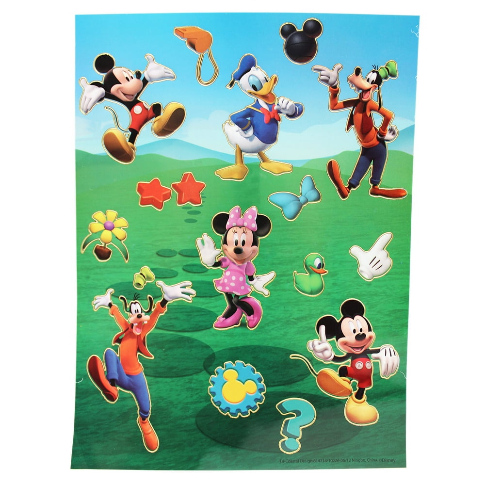 Disney's Mickey Mouse Clubhouse Assorted Character Sticker Sheet (15 Stickers)