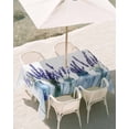 thumbnail image 3 of 54x80 Inch Outdoor Tablecloth with Umbrella Hole Zipper Rectangle Spring Lavender Floral Rectangular Tablecloths Outside Waterproof Botanical Flower Plant in Vase Patio Table Cover for Picnic Party, 3 of 8
