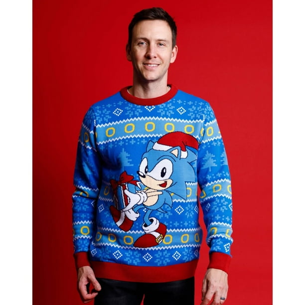 Sonic the hedgehog ugly christmas sweater clearance