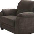 thumbnail image 2 of Transitional Wood & Chenille Chair With Cushioned Armrests, Gray, 2 of 5