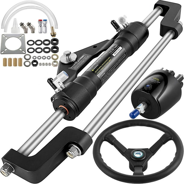 Kit de dirección hidráulica fuera de borda VEVOR 300 HP con rueda de 13.5 pulgadas