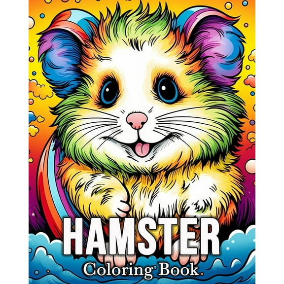Hamaster Coloring book: 50 Cute Images for Stress Relief and Relaxation, (Paperback)