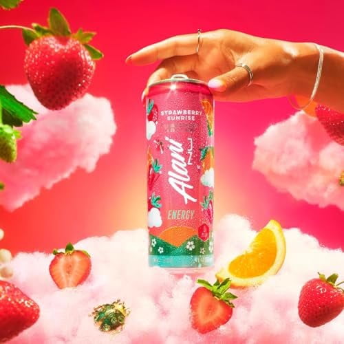 Alani Nu Limited Special Edition Variety Pack – Cotton Candy & Strawberry Sunrise, 12 fl oz (8 Cans)