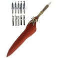 thumbnail image 4 of Pluma De Pluma, Pluma De Inmersión De Regalo De Firma Tallada Retro Pluma De Inmersión Con Punta Para Regalo De Negocios Para Uso Diario, 4 of 7