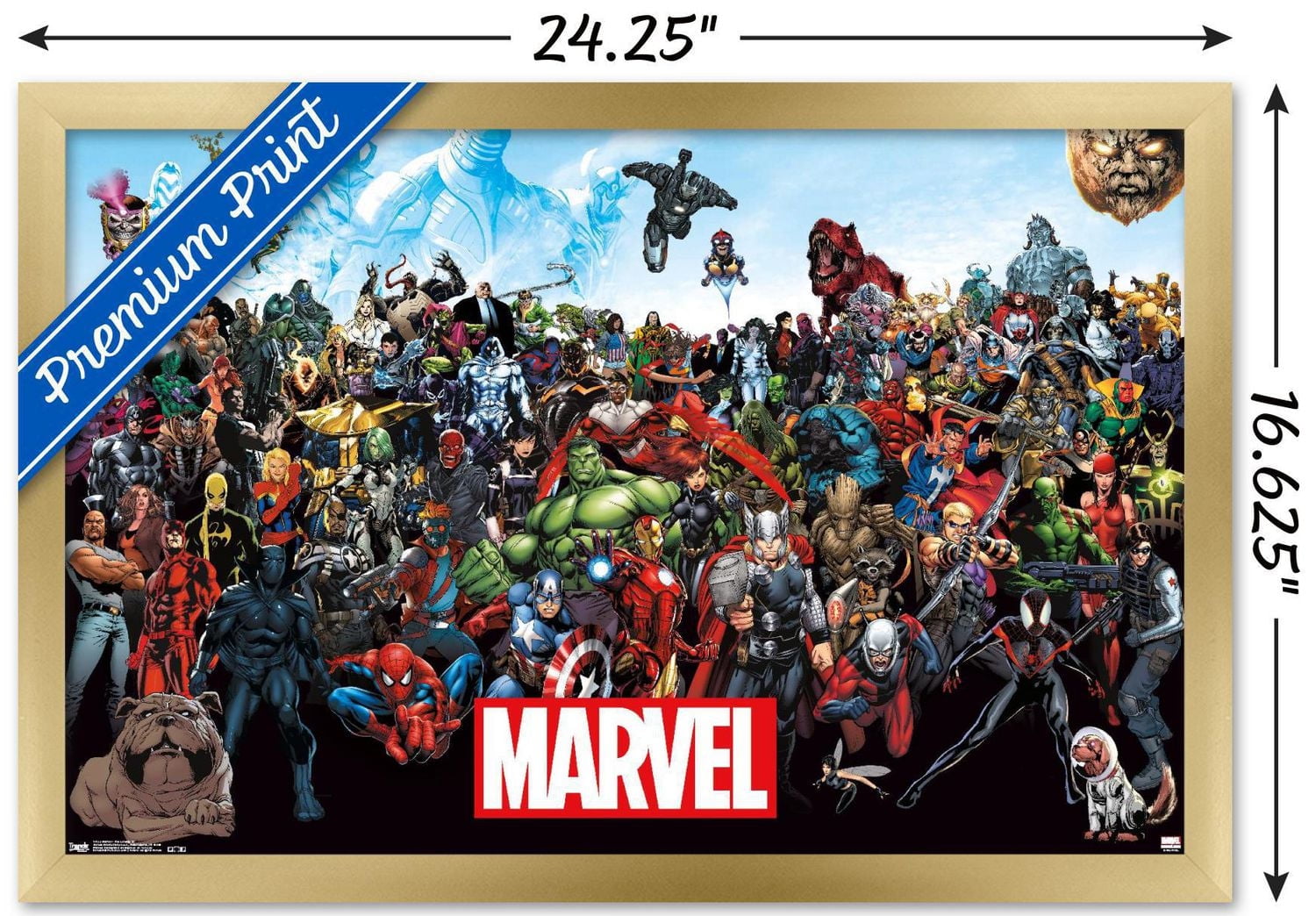 Marvel Comics - The Marvel Lineup Wall Poster, 22.375" x 34"