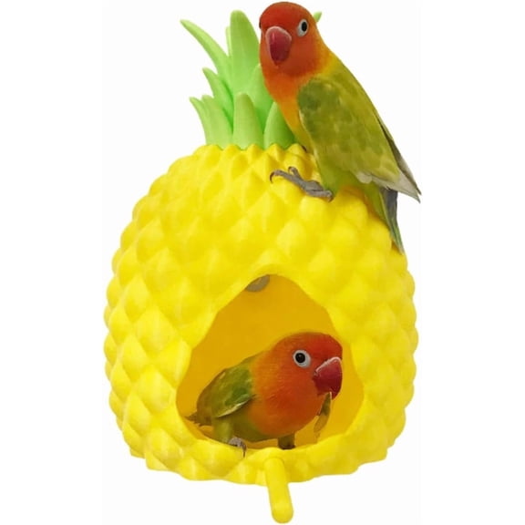 Bird House with Perch Parrot Breeding Box House Parrot Nesting Box for Small & Medium Birds Conure Quaker Cockatiel Lovebird Budgie, Suitable for All Season, Eco-Friendly PLA Material, Easy to Clean