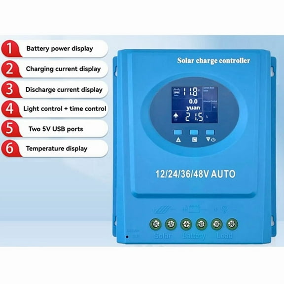 1 * Solar MPPT Controller 120A-Blue