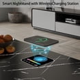 Buenhomino Black LED Coffee Table for Living Room, Modern High Glossy ...