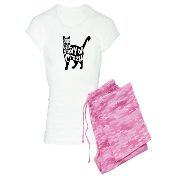 CafePress - One Cat Short Of Crazy - Women's Light Pajamas