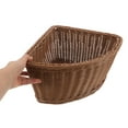 thumbnail image 5 of WEUVEB Handwoven Triangular Corner Basket Light Brown for Wardrobe and Bathroom Storage Organizer, 5 of 6