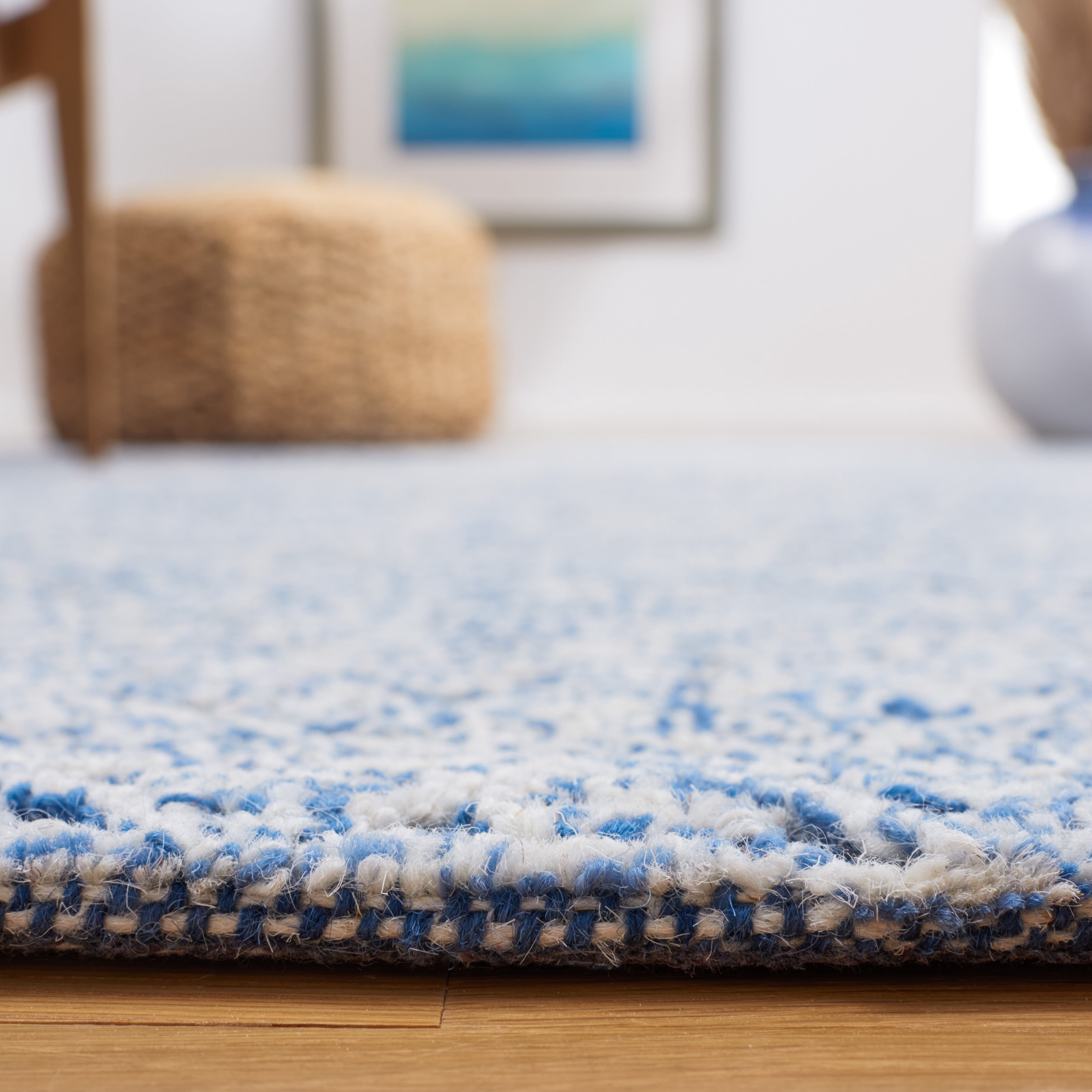 SAFAVIEH Textural Adrasteia Geometric Area Rug, Blue/Ivory, 3' x 5'