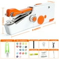 thumbnail image 5 of BSHAPPLUS® 36PCS Mini Portable Sewing Machine, Hand Cordless Sewing Tool Handheld Sewing Machine, Essentials for Home Quick Repairing and Stitch Handicrafts,Orange, 5 of 7
