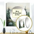 thumbnail image 3 of Designart "Bold horizon Canada Emerald Wilderness I" Landscapes Square Mirror Wall Decor Traditional - Large Green Square Bathroom Mirror - Square Printed Wall Mirror Art, 3 of 5