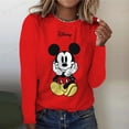 thumbnail image 2 of Disney Mickey Mouse Women's Long Sleeve T-shirt Birthday Gift T-shirt Spring And Autumn Fashion Long Sleeve Round Neck TopS Gao Jinjia LED, 2 of 2