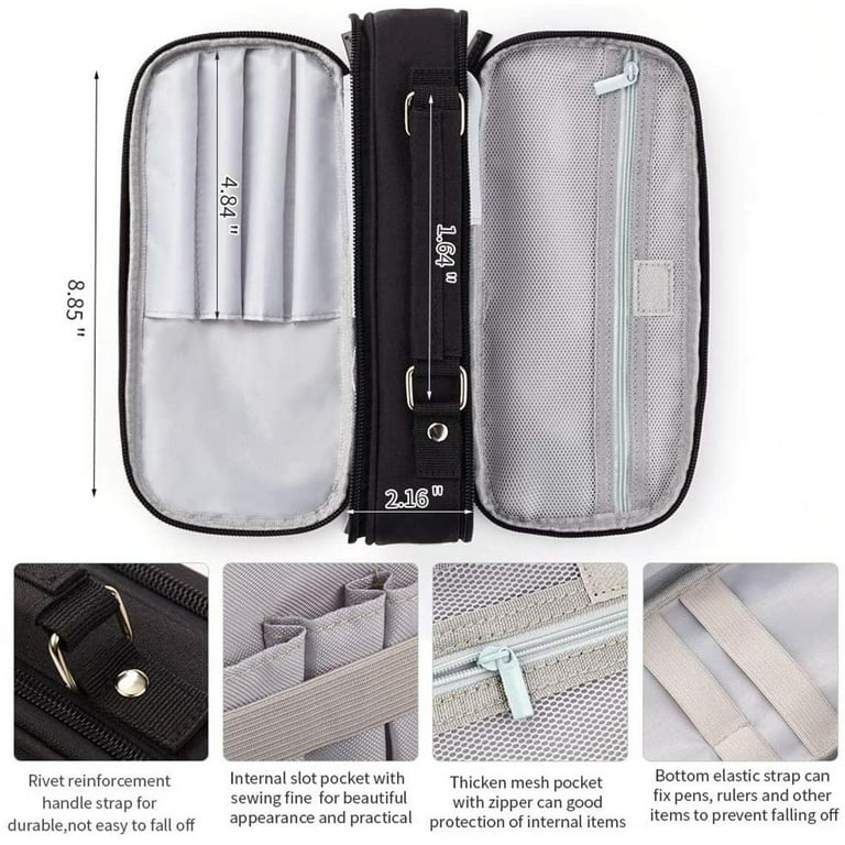 Unique Bargains Felt Pencil Bag Pen Case Stationery Storage Zipper Pouch  for Office Organizer Gray
