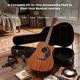 thumbnail image 2 of Fender CD-60SCE Solid Top Dreadnought Acoustic-Electric Guitar - All Mahogany w/ Hard Case, 2 of 9