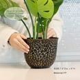 thumbnail image 4 of Davyline Plastic Round 8 Inch Planters for Indoor Plants Set of 6 Outdoor Resin Flower Pots Colorful with Drainage Hole Rubber Plug Retro Appearance Home Christmas Decorative Containers Multicolor, 4 of 6
