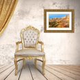 thumbnail image 3 of Haddad, Sheila 32x23 Gold Ornate Wood Framed with Double Matting Museum Art Print Titled - Layers of striated round hoodoos lead to soaring sharp peaked hoodoos, 3 of 4