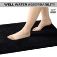 thumbnail image 5 of Yafa Home Fashion Solid Black Microfiber Bath Rug Set, (2 Count), 5 of 6