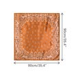 thumbnail image 3 of 35" Large Square Satin Scarf Paisley Silky Hair Scarf Head Wrap Bandanas for Women Caramel 90x90cm/35.4x35.4 inches, 3 of 6