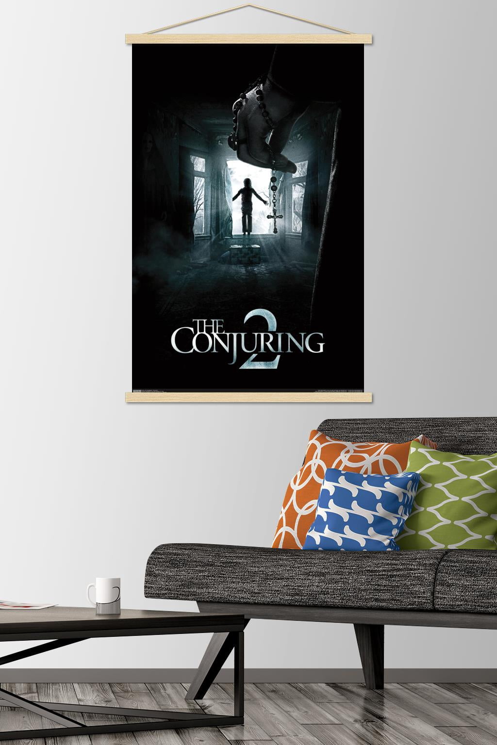 The Conjuring 2 - One Sheet Wall Poster with Wooden Magnetic Frame, 22.375" x 34"