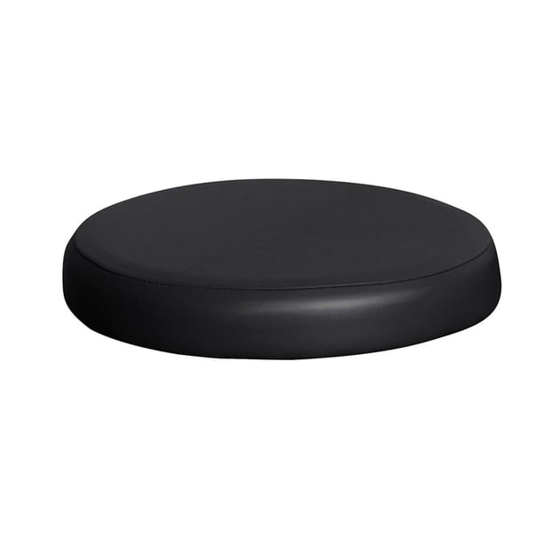 Funda de taburete redonda impermeable de piel sintética para silla de oficina, bar y salón. Negro