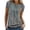Grey, variant on Womens Summer Tops Pleated Round Neck Short Sleeve Shirts Daily Wear Blouse for Women