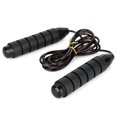 thumbnail image 3 of Lixada Durable Steel Wire Jump Rope with Adjustable Length, Non-Slip Foam Handles, and Weighted Inserts for Cardio and Strength Training, Includes Storage Bag in Black, 3 of 6