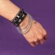 thumbnail image 3 of PU Leather Bracelet Punk Bracelet Adjustable Star Tassel Goth Cuff Bracelet Gothic Rivet Buckle Wristband for Men Women, 3 of 5
