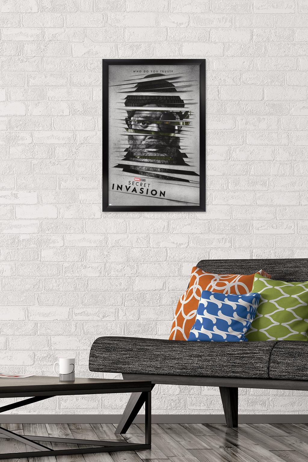 Marvel Secret Invasion - Nick Fury One Sheet Wall Poster, 14.725" x 22.375" Framed