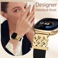 thumbnail image 2 of Wearlizer Magnetic Stretchy Band Compatible with Versa 4/3/Sense 2/Sense, Celtic Knot Elastic Nylon Watch Strap for Women Men, Dressy Soft Fabric Wristband with Magnetic Clasp, 2 of 7