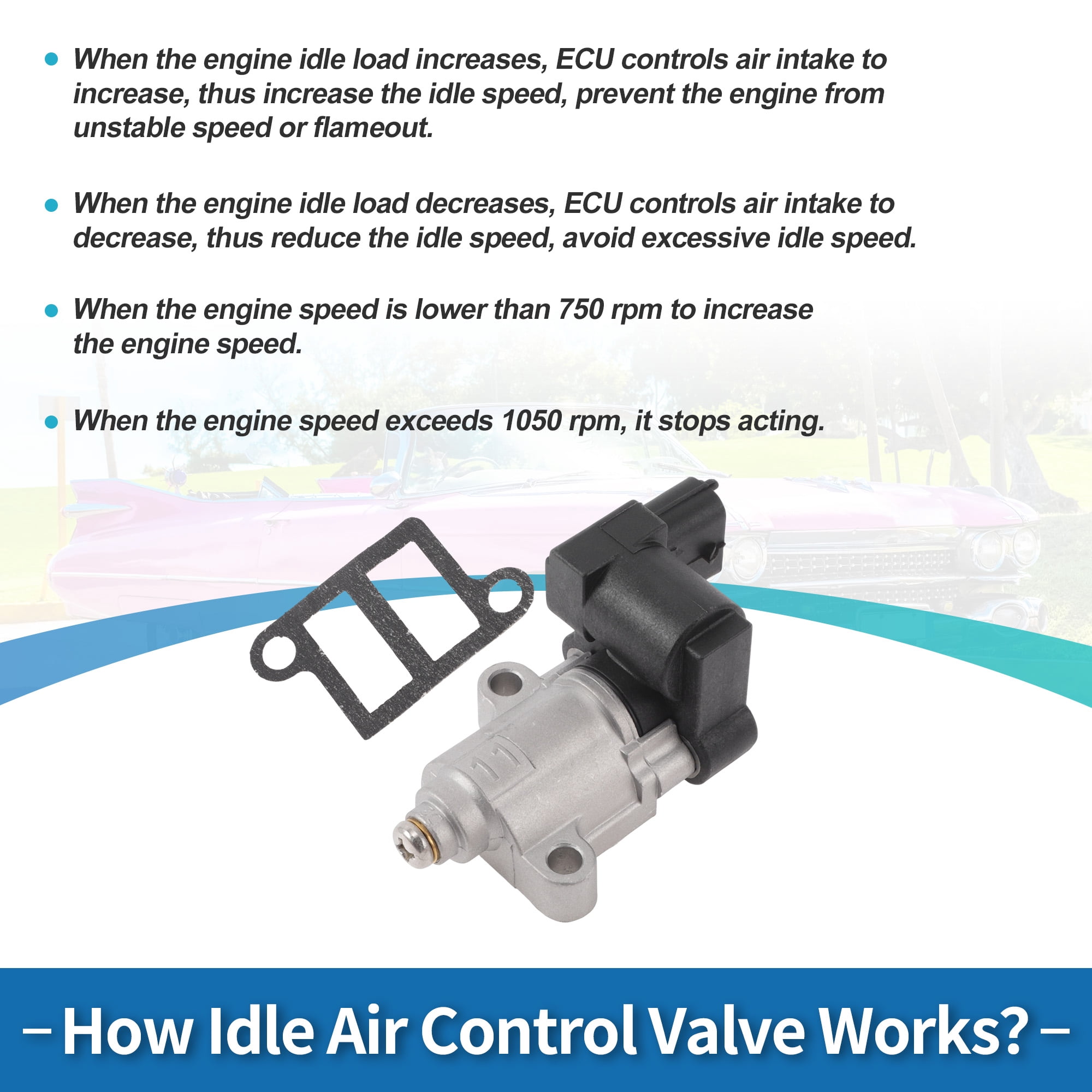 Unique Bargains Car Idle Air Control Valve for Hyundai Accent 2006-2011 No.3515026960 IACV Idle Motor Idle Air Control Valve