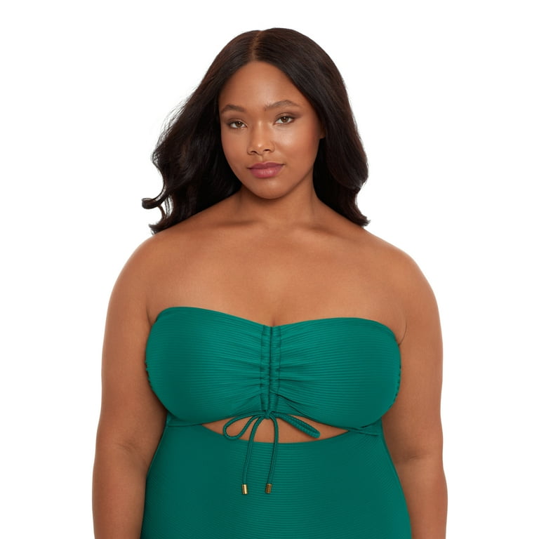 Strapless plus sale size swimsuit
