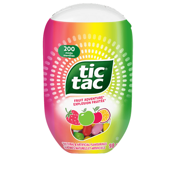TIC TAC® Mints, Fruit Adventure, Mint Candy, Breath Freshener, 200 pills, 98g