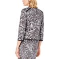 thumbnail image 2 of Kasper Women's Leopard Print Open Front Jacket Gray Size 8, 2 of 2