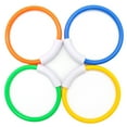 thumbnail image 3 of Amdohai 4pcs Diving Rings 5.3 Inch Underwater Swimming Pool Toy Rings for Kids Children, 3 of 7