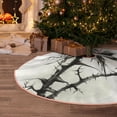 thumbnail image 5 of Xecao Black And White Rose Pattern Christmas Tree Skirt Round Xmas Tree Mat Base Cover for Holiday Home Decorations-48", 5 of 6