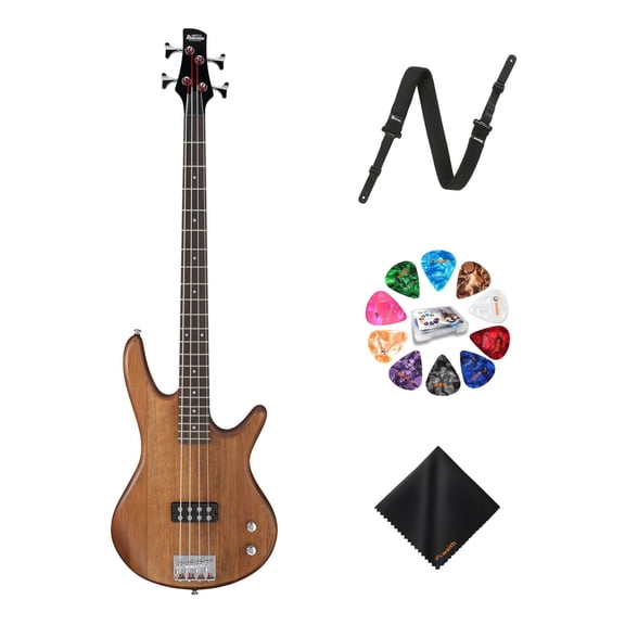 Ibanez GSR100EXMOL Electric Bass Mahogany Oil Guitar, Right Hand Strap Picks Kit