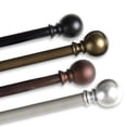 thumbnail image 1 of Central Design Products Steel 0.62" Modern Single Curtain Rod, Brown, 1 of 3
